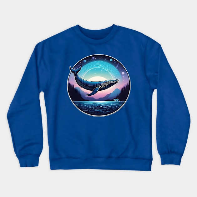 Celestial Whale Crewneck Sweatshirt by BrightC